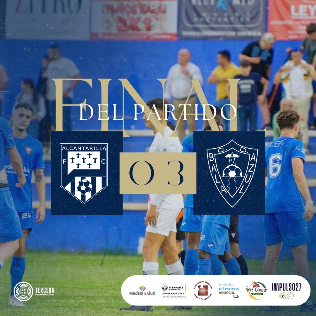 🔚 90’ | 0-3 | ¡𝐅𝐈𝐍𝐀𝐀𝐀𝐀𝐀𝐀𝐀𝐀𝐀𝐀𝐀𝐋!

Qué ganas teníamos de decir esto:

¡𝐿𝐿𝐸𝐺𝑂́ 𝐿𝐴 𝑃𝑅𝐼𝑀𝐸𝑅𝐴 𝑉𝐼𝐶𝑇𝑂𝑅𝐼𝐴 𝐷𝐸𝐿 𝐵𝐴𝐿𝐴! 💙

Trabajazo de todos para sumar los tres puntos en el #AlcantarillaBalaAzul. 

🦈 #VamosBala