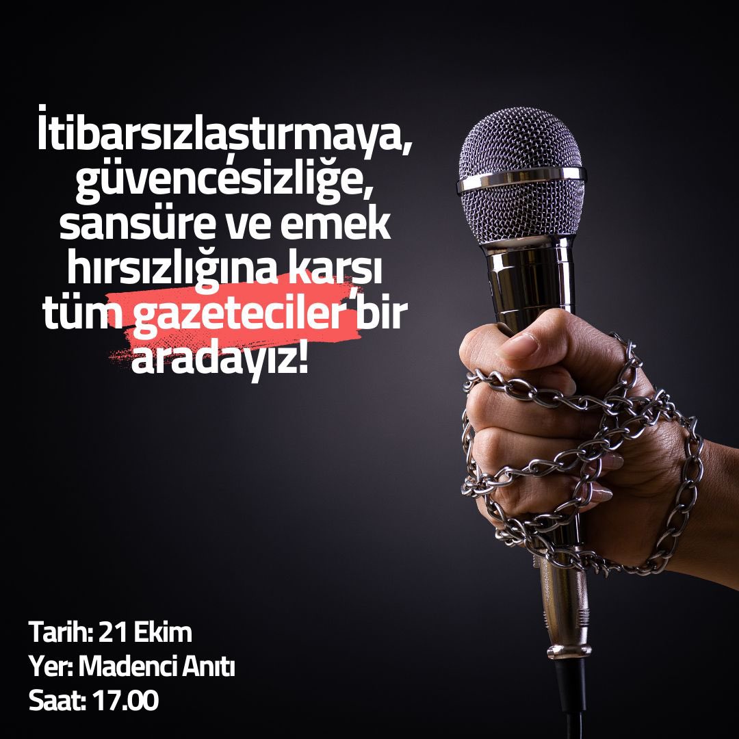 vekilimizeylem's tweet photo. Gazeteciler İzmir’den sonra Zonguldak’ta da harekete geçti. Zonguldaklı gazetecilerimiz itibarsızlaştırmaya, güvencesizliğe, sansüre ve emek hırsızlığına karşı eylem başlatıyor.

21 Ekim'de Madenci Anıtı önünde düşük ücret ve hak talepleri için 3 günlük eylem düzenleyecek. 

#zonguldak
#şimdisırabizde
