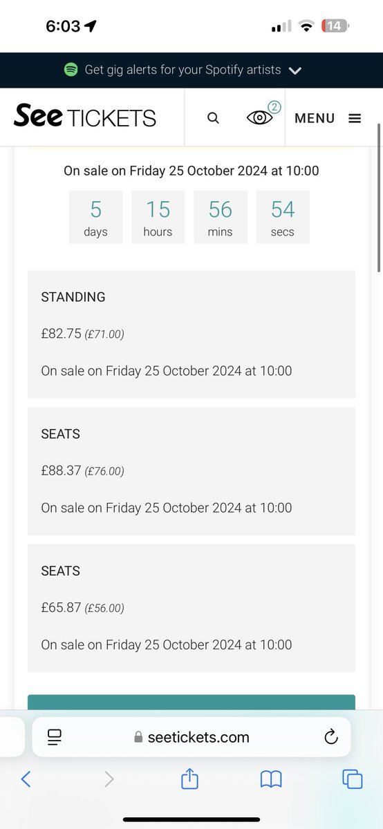 Oh I know what’ll be a great surprise for my working class fans that I preach about loving so much, I’ll treat them to an £80 tour in 2 months just before Christmas with no warning they’ll bloody love that!!!