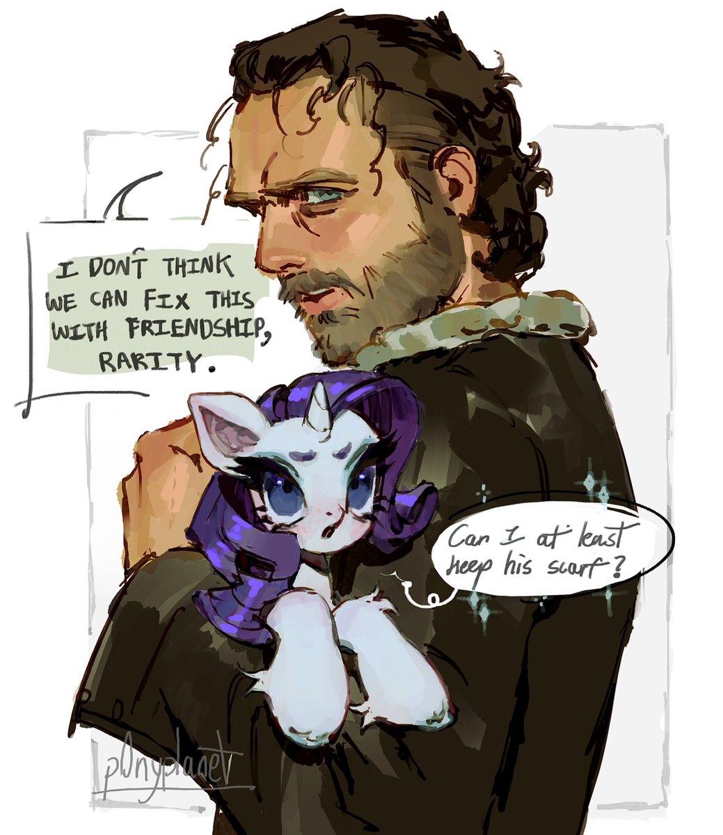 Rick Grimes has a friendship problem. #mlp #twd