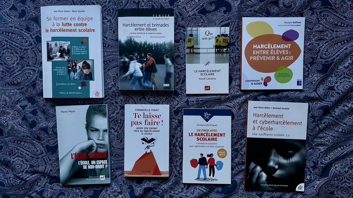 Profitez des vacances pour approfondir et perfectionner vos compétences, en prévision de la journée nationale de lutte contre le harcèlement scolaire qui aura lieu le 07 novembre 2024. Je partage avec vous quelques ouvrages précieux 📖 📚 #NAH #pHARe #harcèlementScolaire