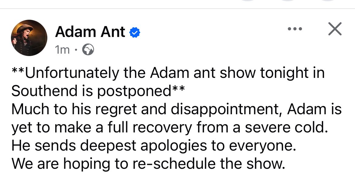 Adam Ant (@adamaofficial) on Twitter photo 
