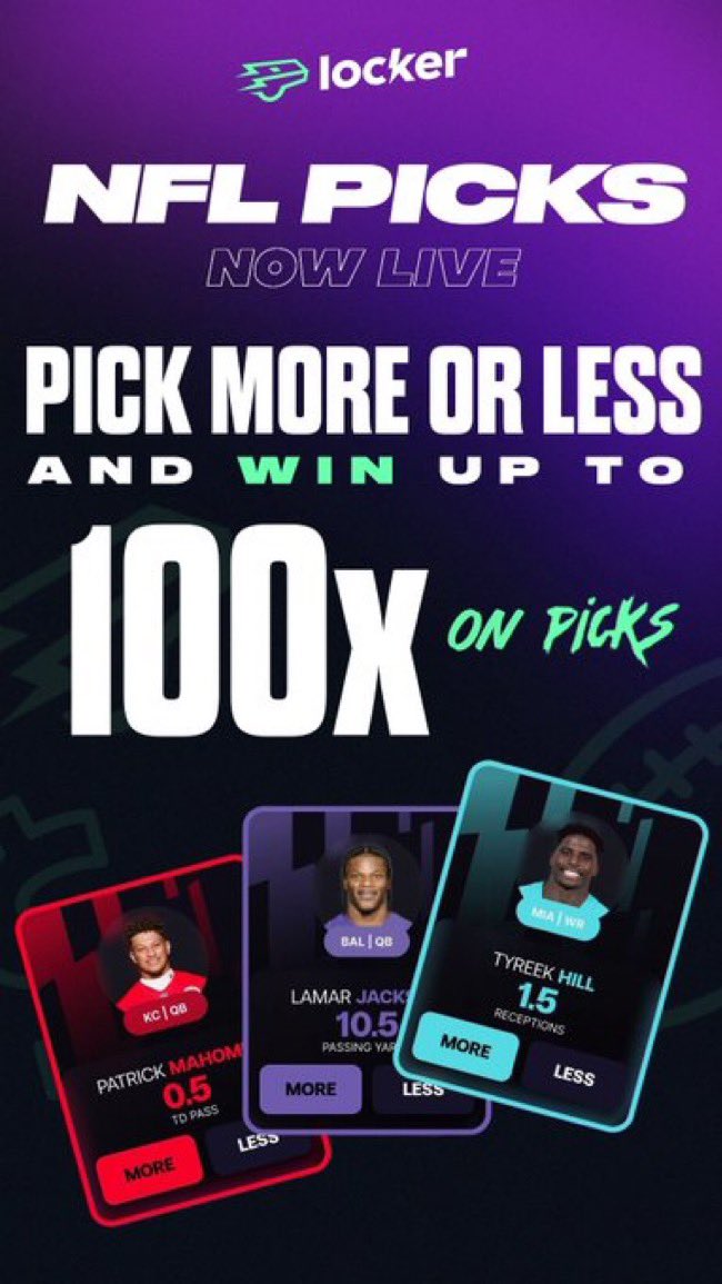 VegasCrushers's tweet photo. 💰SUNDAY = PAYDAY💰
Locker Picks are simple! Pick more or less for your favorite players' stats to win up to 100X your entry! #LockerPicks
Download @PlayLockerLive 👉https://t.co/LPzc5kRQSO
Use Promo Code WIN for $100 match on first deposit on sign up
Dm for tonight’s Locks🔒