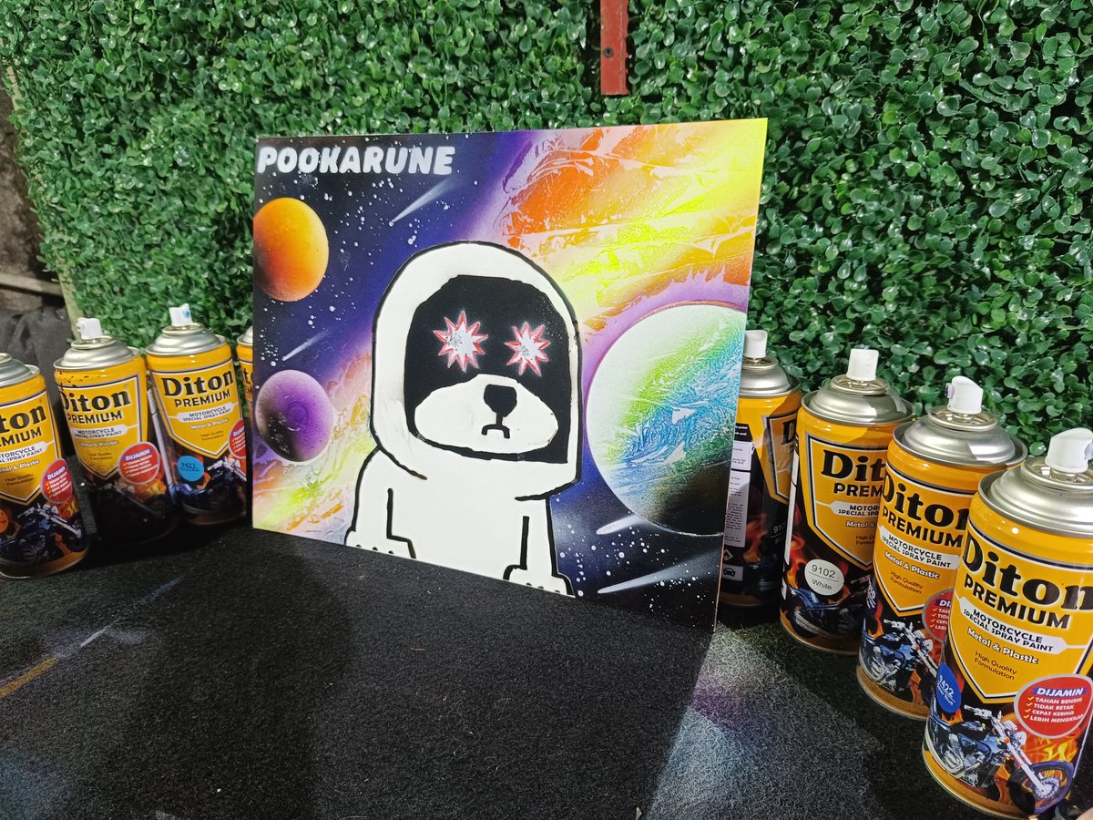 RednDonkey28's tweet photo. @melonman @Pookarune hi i just finished my work for contest. this is my entry with creativity spray paint ☺️ hope team will love my work 🔥 

 @Pookarune @melonman https://t.co/3zKKujOSRg