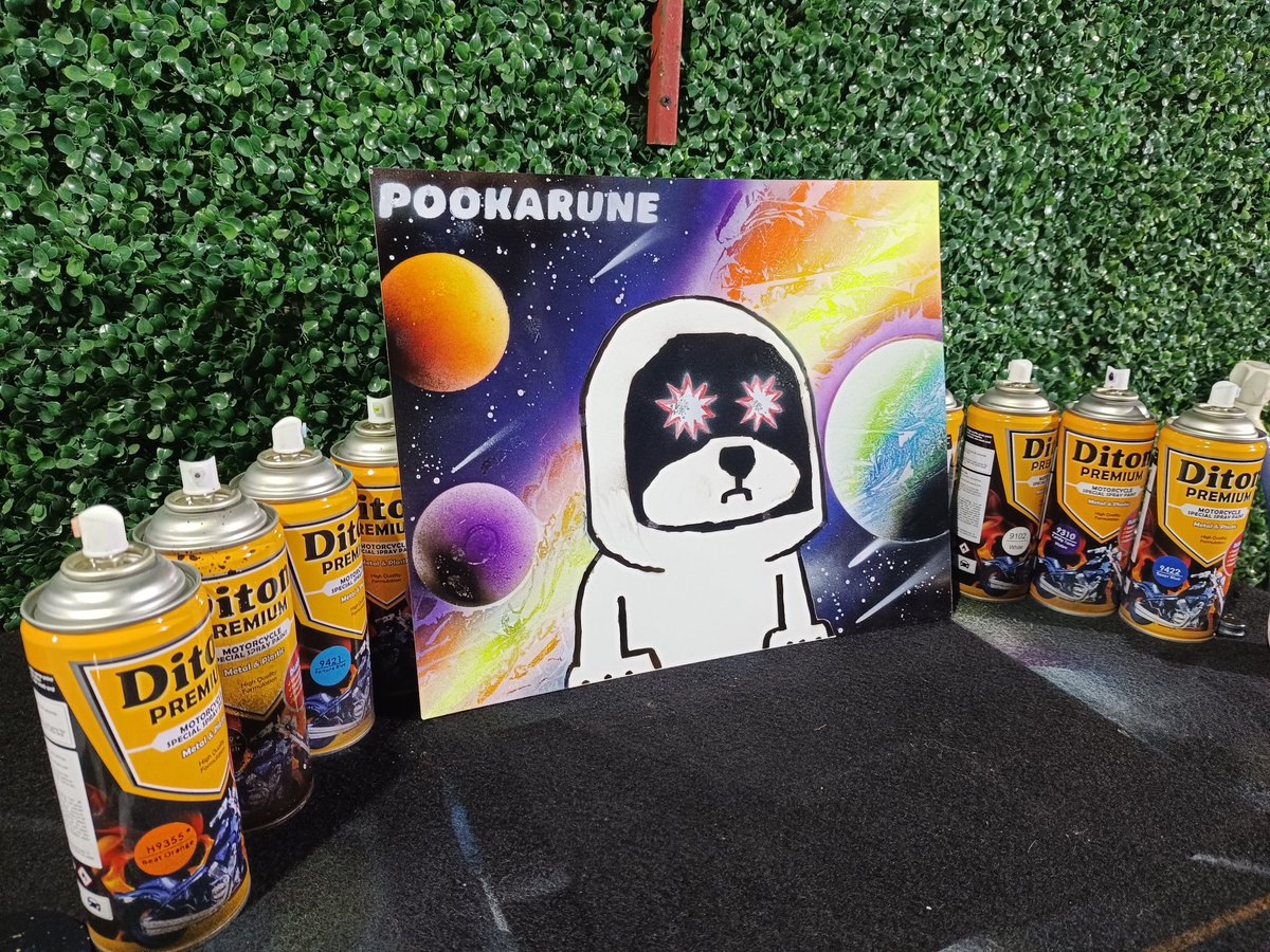RednDonkey28's tweet photo. @melonman @Pookarune hi i just finished my work for contest. this is my entry with creativity spray paint ☺️ hope team will love my work 🔥 

 @Pookarune @melonman https://t.co/3zKKujOSRg