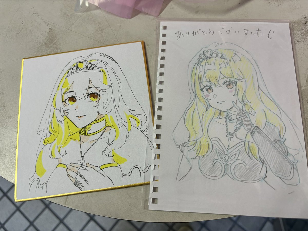 今日の東美祭で2人のアーティストにオリキャラを可愛く描いてもらった！！

#東美祭