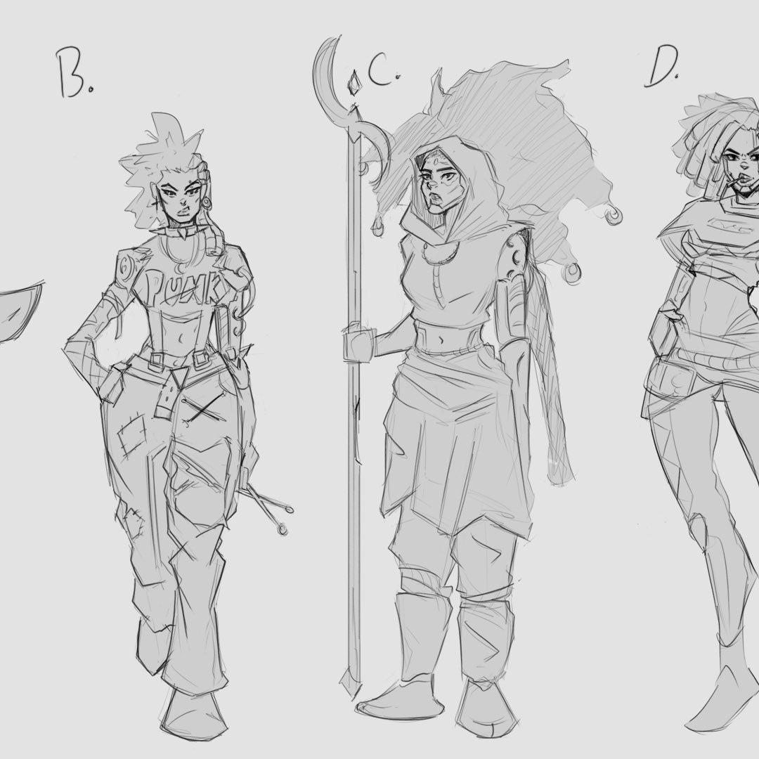 Doncept1's tweet photo. More Afro futurism sketches 
#artmoots #characterdesign https://t.co/7HNoeVRht0