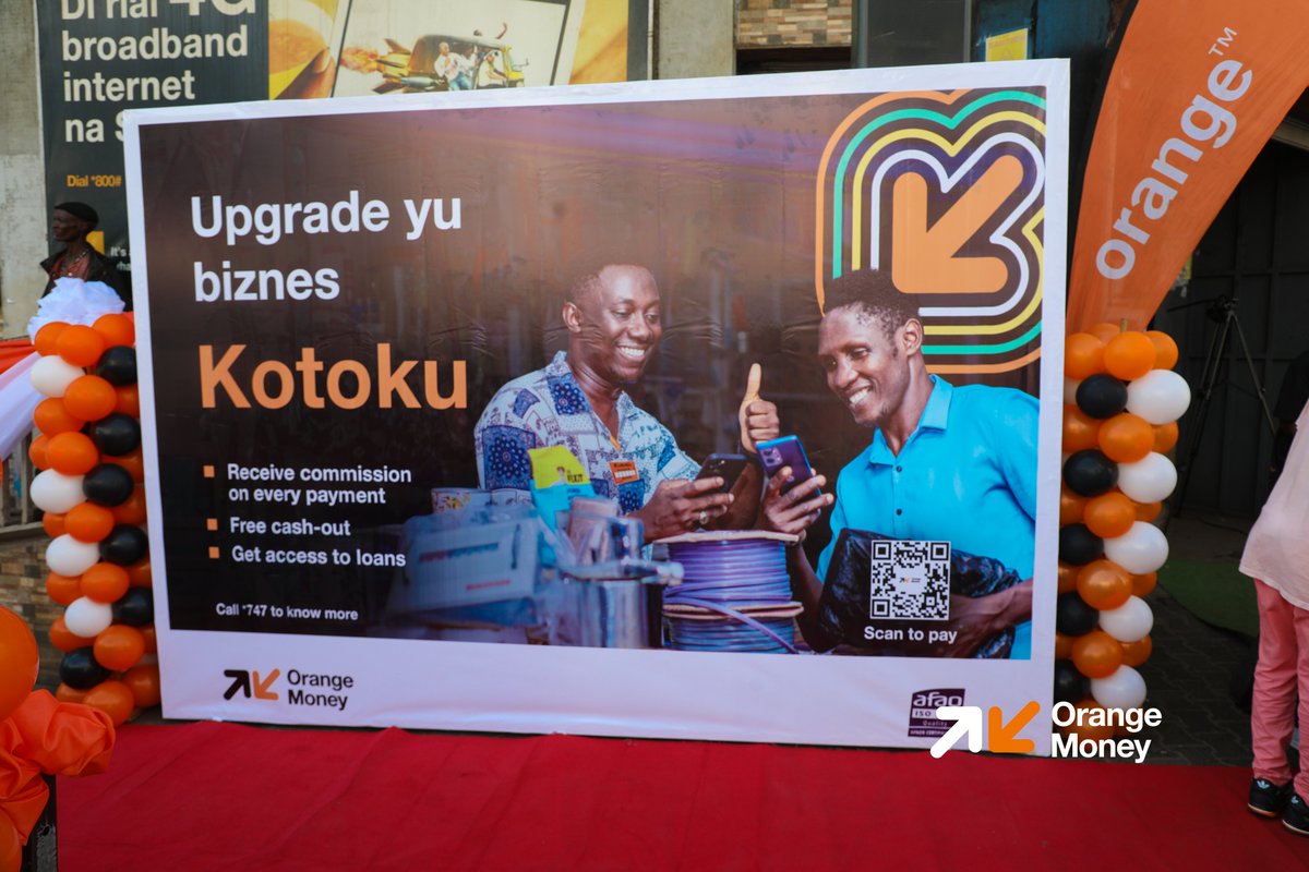 Orangemoneysl's tweet photo. Yesterday, we launched the Kotoku Wallet! for all business owners!
Now you can earn commissions, get loans, and enjoy free cash-outs to grow your business.
Dial 1448*10# to register today!
Free cashouts at all Orange Money points. #KotokuWallet #OrangeMoney https://t.co/nHLngYhmoQ