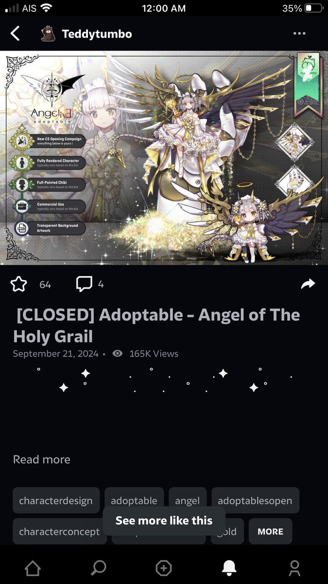 🥹🤲 my first Daily Deviations badge 
อยู่ใน DA เป็นสิบปี เพิ่งจะเคยได้สิ่งนี้ 🥹🤍 ข่อมคับ✨

deviantart.com/alexanderpaupo…

#deviantart #adoptables #characterdesign