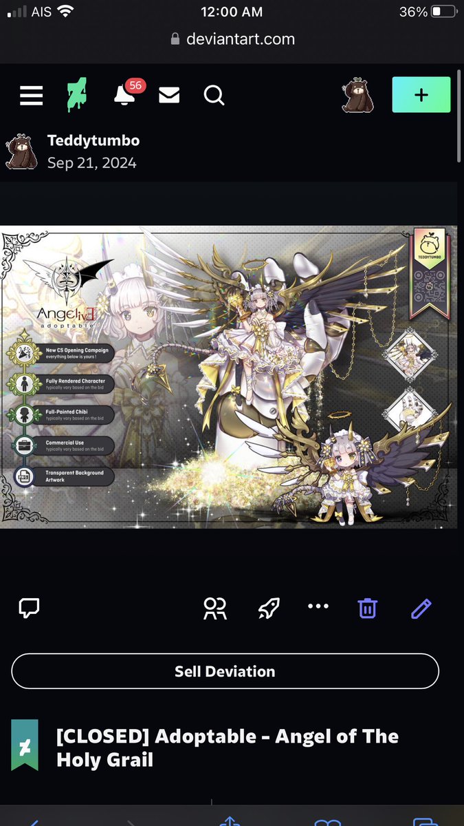 Teddytumbo's tweet photo. 🥹🤲 my first Daily Deviations badge 
อยู่ใน DA เป็นสิบปี เพิ่งจะเคยได้สิ่งนี้ 🥹🤍 ข่อมคับ✨

https://t.co/AT5rv4g7Sj

#deviantart #adoptables #characterdesign https://t.co/5YHrodIkdr