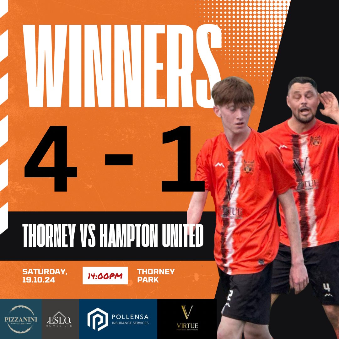 Our men’s side came out on top in a hard fought game against @HamptonUnited_ reserves. 

Goals from: 
Tom Retzlaff ⚽️
Jay Nicholls ⚽️
Max Marshall ⚽️
Sam Greenhalgh ⚽️

#fortress #TFC 🍊