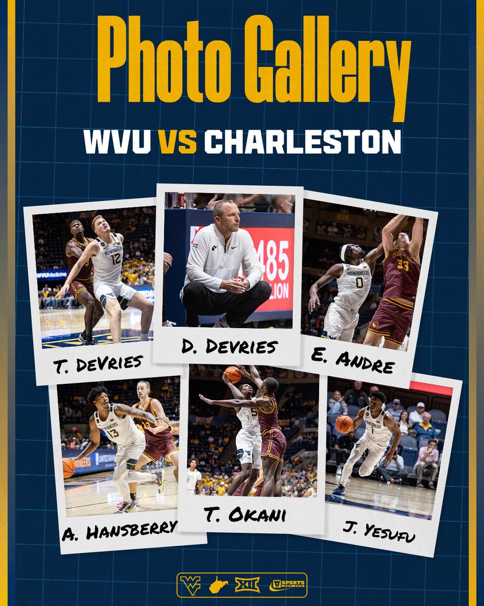 WVSportsDotCom's tweet photo. Photos 👉 https://t.co/YDZmqXgmPA

Let's go inside the action of #WVU's exhibition win over the University of Charleston. #HailWV https://t.co/BboPAFlSJU