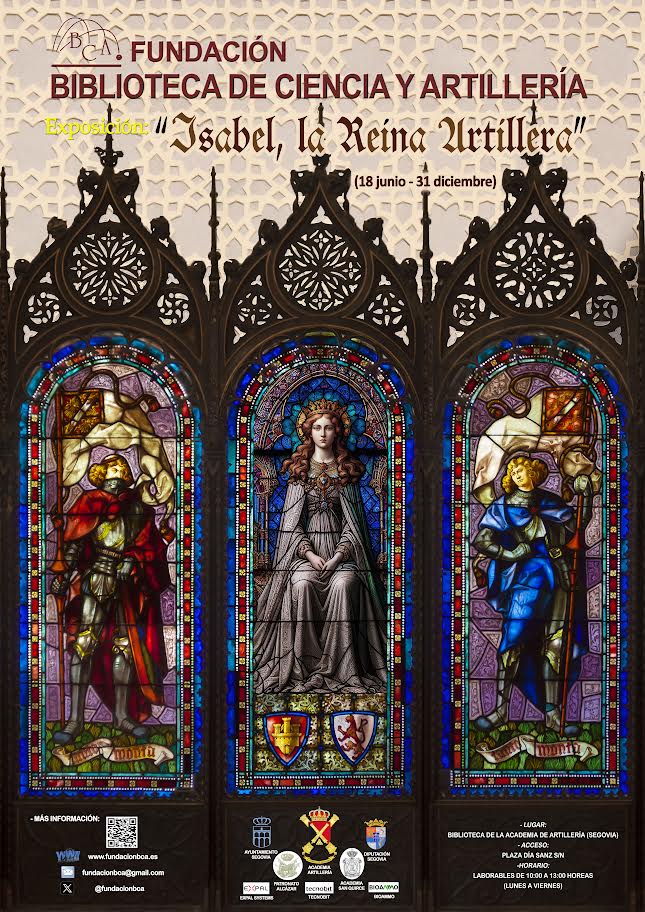 Defensagob's tweet photo. Conocer la Historia es respetarla. Como se puede hacer visitando la exposición  "Isabel I , la Reina Artillera" realizada con obras propias de la biblioteca de la #AcademiadeArtillería ,  en Segovia. Abierta hasta el 31 de Diciembre.  
https://t.co/aTV9rsUcrW https://t.co/J2qLrzV5xy