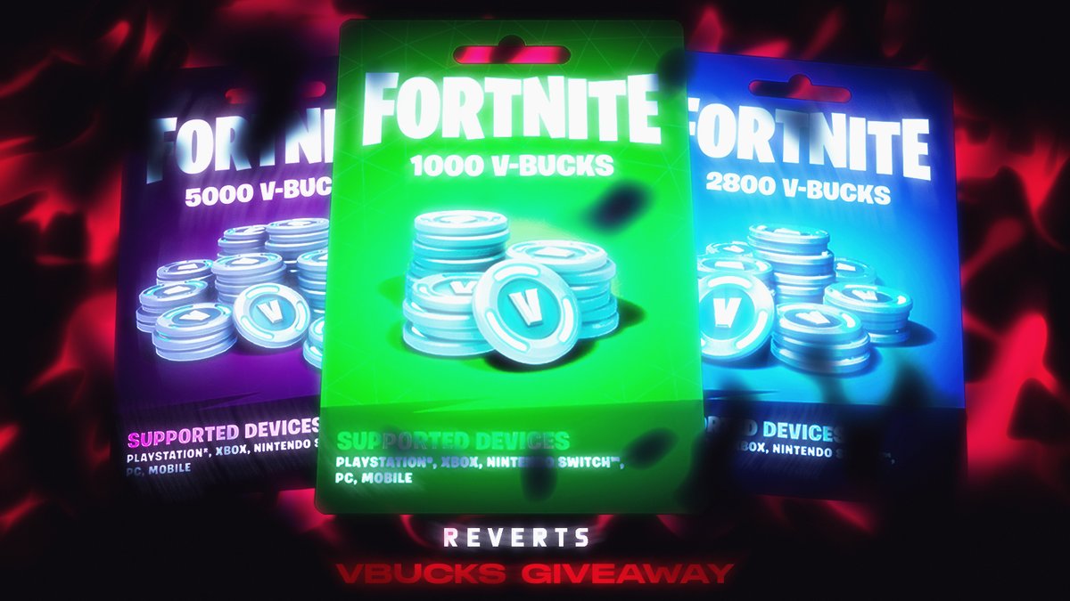 1000 Vbucks Giveaway 🥳

— Retweet   
— Follow Me &amp; <a href="/VyniGives/">👻 Vyni 🎃</a> w/ Notis 🛎

Ends in 20 Hours • Good Luck ✨
