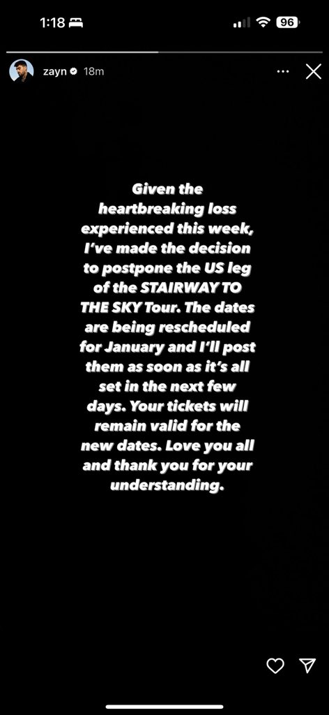 putangeniall's tweet photo. Zayn postponed his concert for Liam 😭 https://t.co/cOltvBkyAa