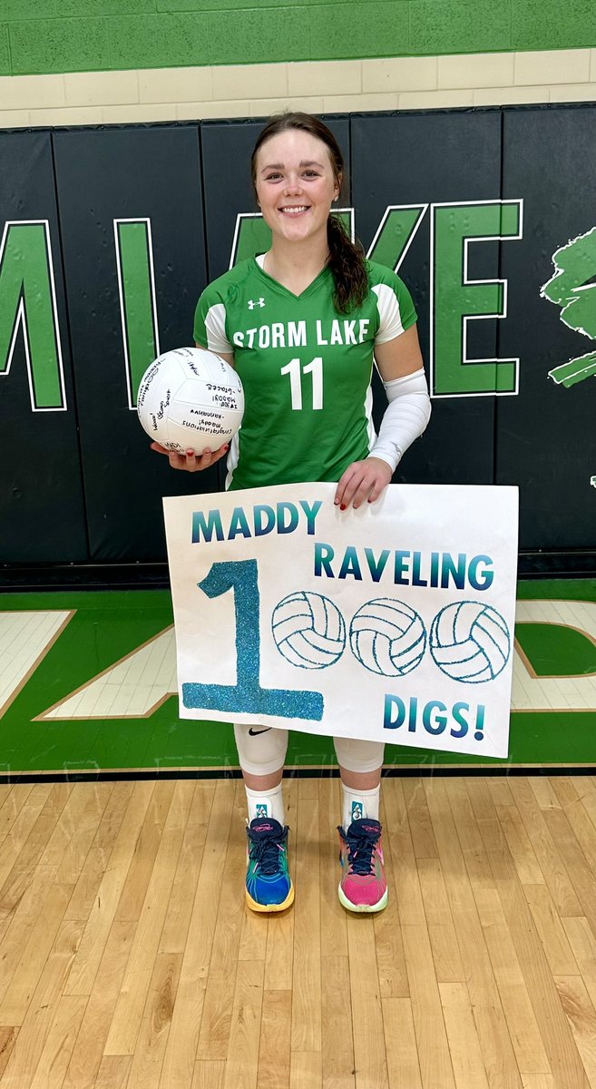 Please help me congratulate these girls on winning their home volleyball tournament and Maddy Raveling for hitting her 1,000 career dig!