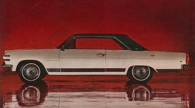 DaveDuricy's tweet photo. Car: "LTD and VIP were taken. That left me with DPL, Depends Panty Line. I hate my life." 1966 AMC Ambassador DPL. #aging #agingconfidently #comfort https://t.co/v9fM9z6RRi