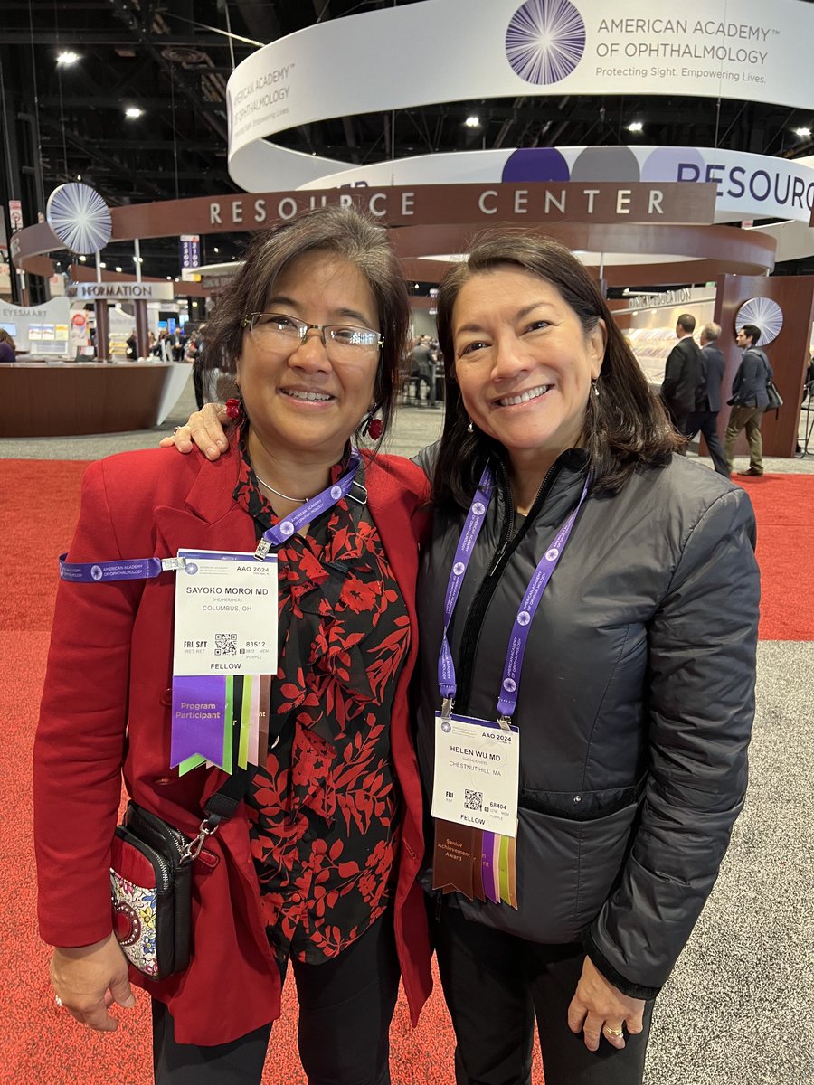 DrSyMoroi's tweet image. @OhioStateMed graduate #cornea Dr. Helen Wu & @dukeeyecenter co-resident #retina Pauline Merrill re-connecting @aao_ophth
