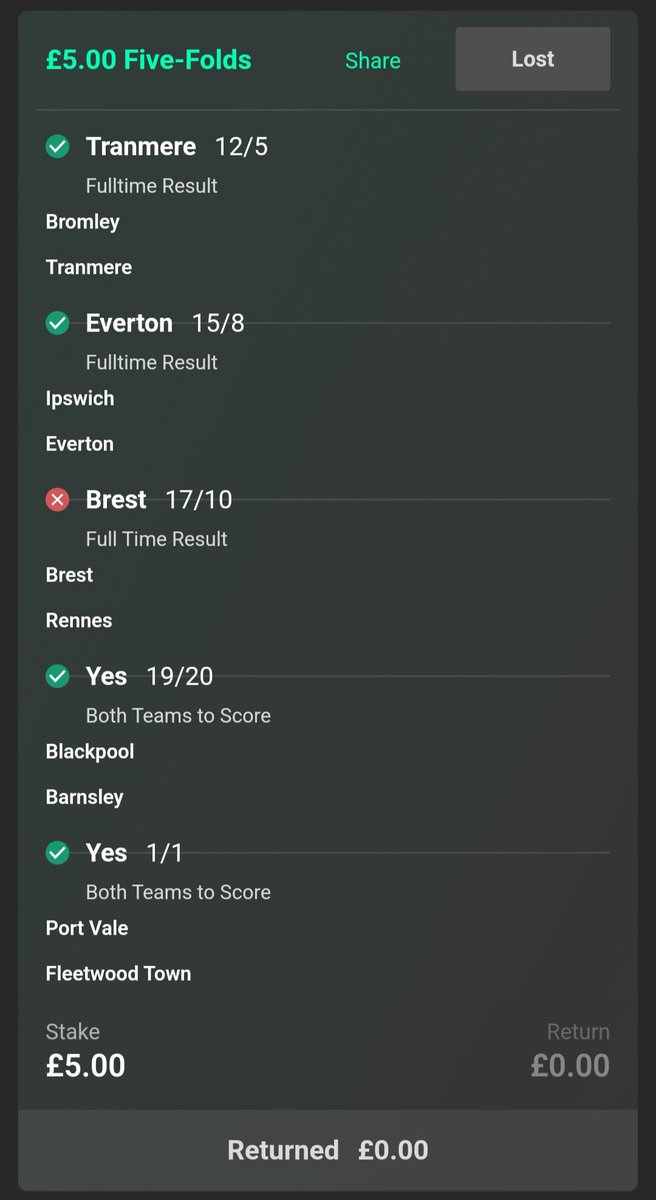 Viper0901's tweet photo. @bet365 quick at taking our money but when it comes to us wanting money from yous I doesn't happen. No cash out for this bet at all, brest were winning 1-0 till the 86th minute before conceding an equaliser and drawing the match. The returns were £565. I want compensation https://t.co/mvMx4L8sdf