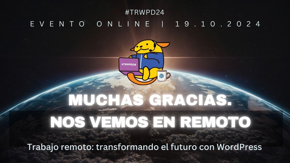 Muchas gracias a todos por vuestra participación. Seguramente nos vemos pronto, en remoto.
Un saludo!