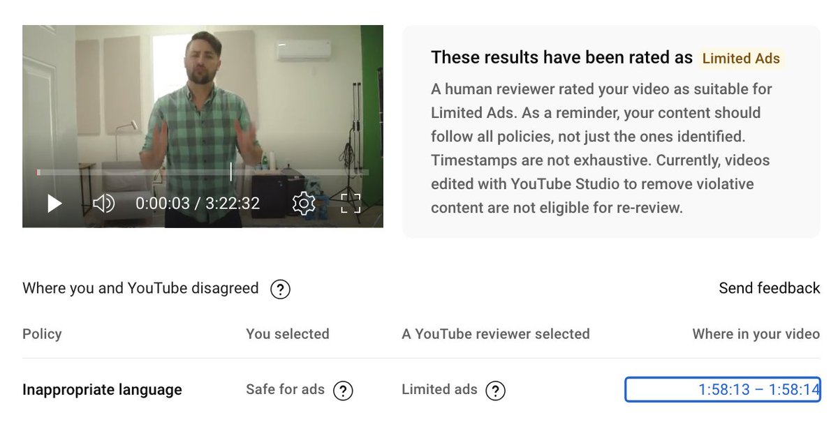 The_J_Breeding's tweet photo. Hey @YouTube can you explain why my best performing video, will no longer be full monetized because in a 3.5 hour video, I made one single joke about Kevin Sorbo's career being dead? And how is that "inappropriate language" exactly? https://t.co/YHatJPgimJ