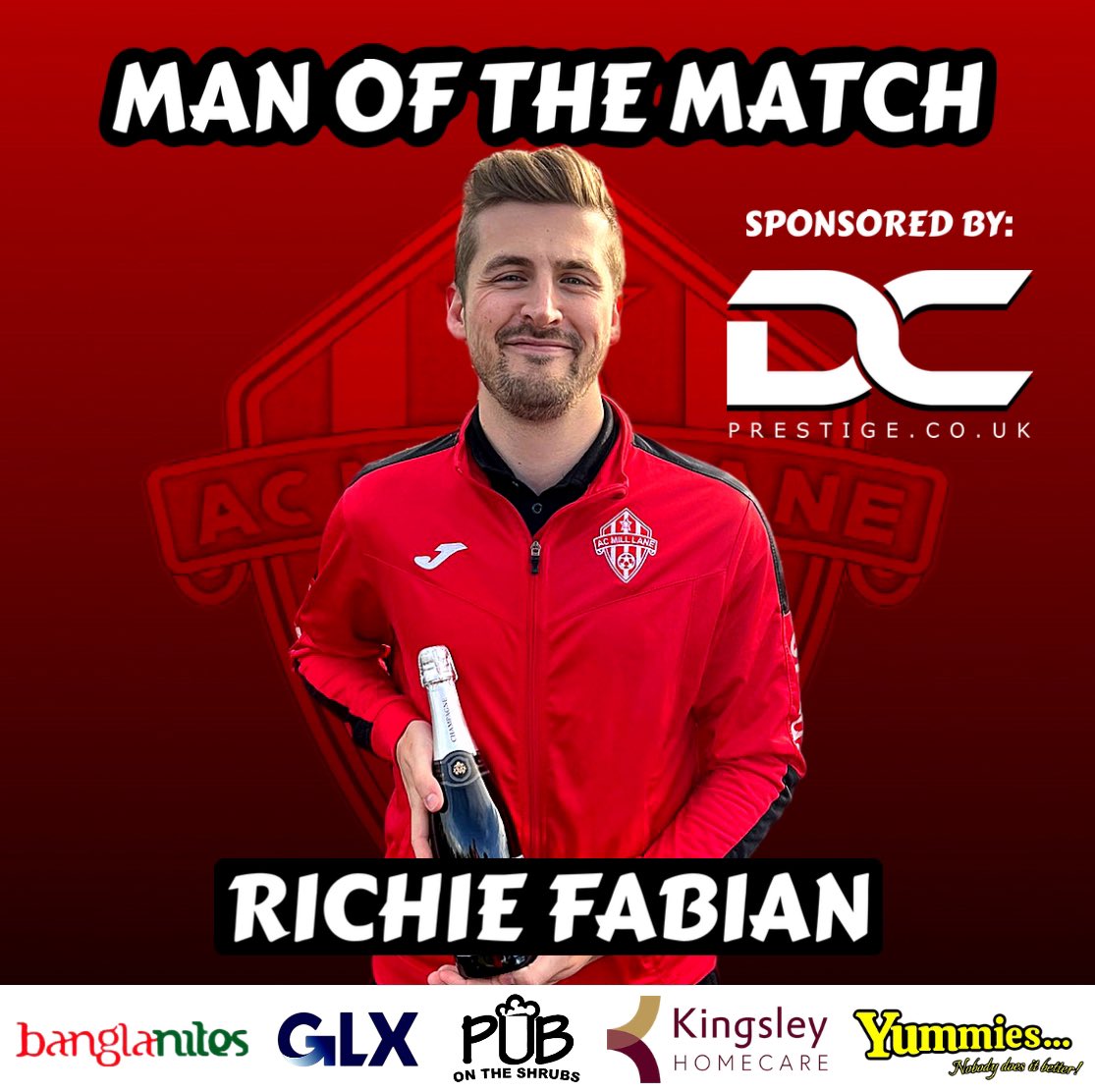 <a href="/RichieFabian/">®fabzz</a> <a href="/flacko41/">Flacko41⚒️</a> <a href="/TabakovicDino/">dino🦖</a> <a href="/CallumCrane2/">Callum</a> <a href="/finbishop10/">Fin</a> The man of the match for today’s game was awarded to <a href="/RichieFabian/">®fabzz</a> 

Thanks again to D&amp;C Prestige for sponsoring Richie this season!