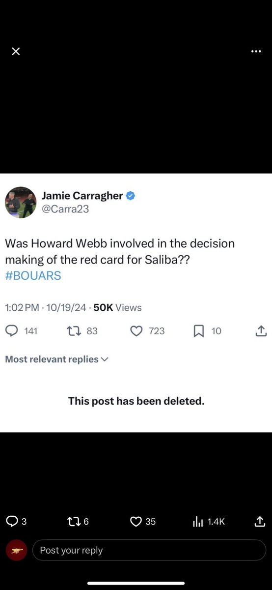 No other team gets a red card for that.