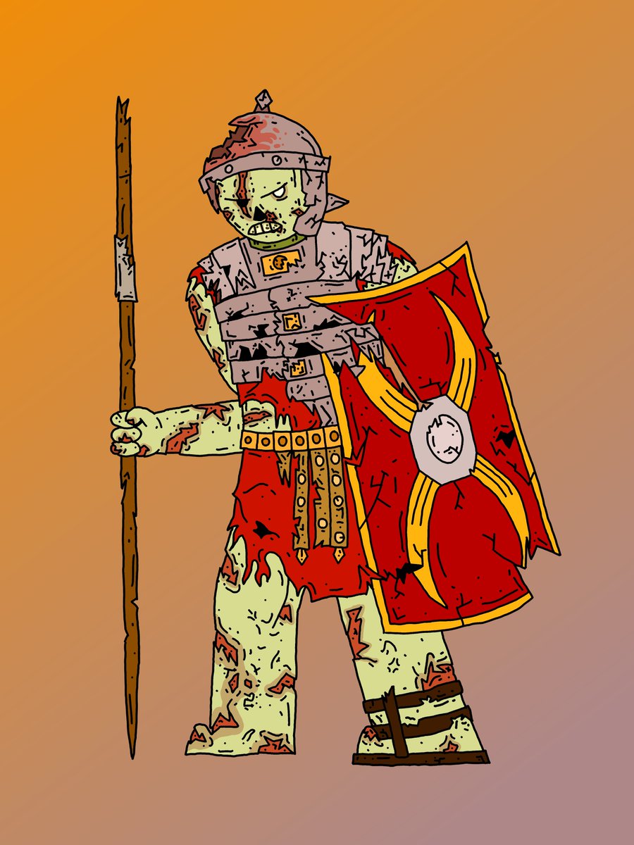 Wayvoe71's tweet photo. Here's an undead version of the roman soldier I drew months ago happy halloween https://t.co/jba3QQFCJU