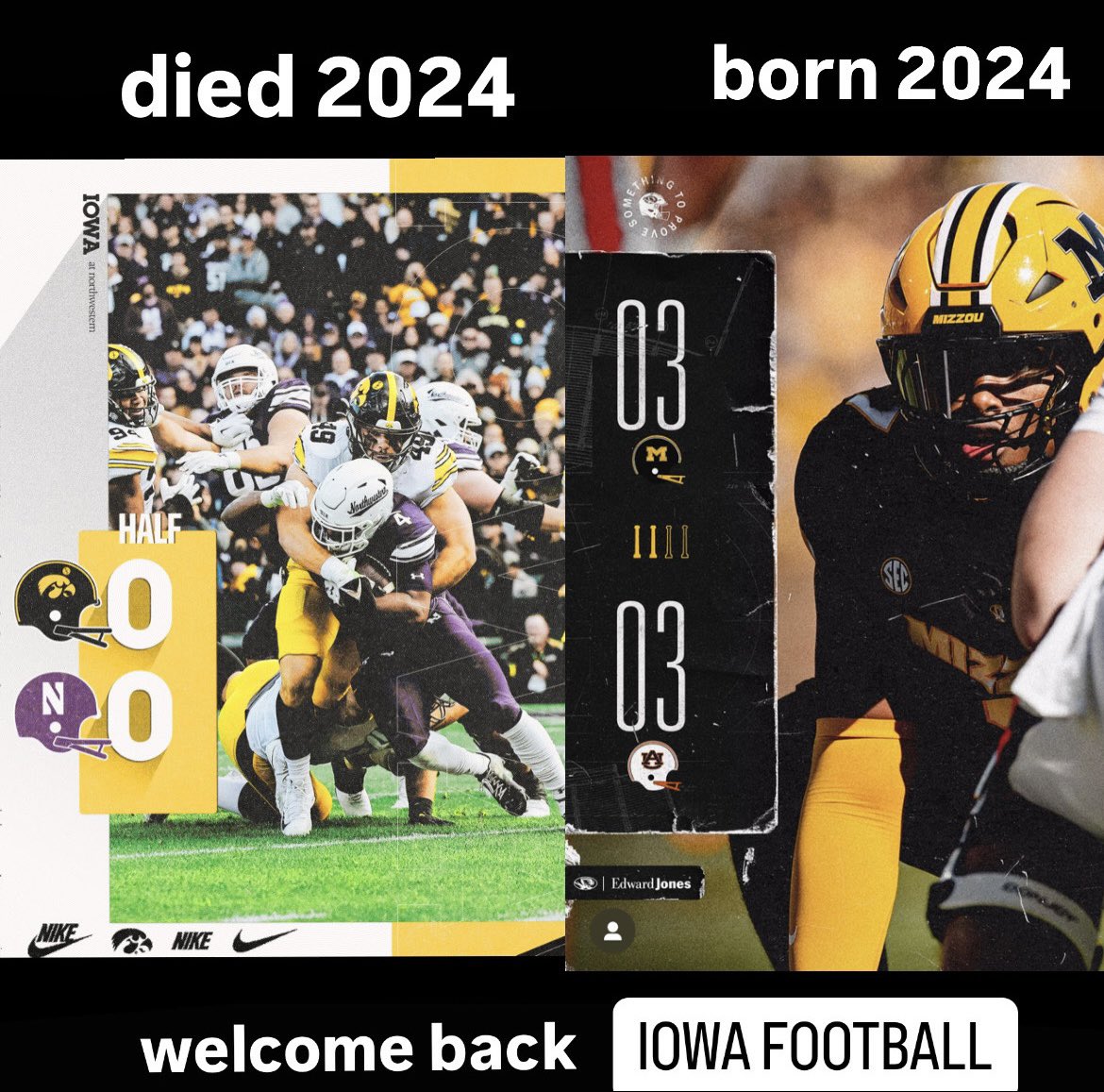 #Mizzou 3-3 at the half?