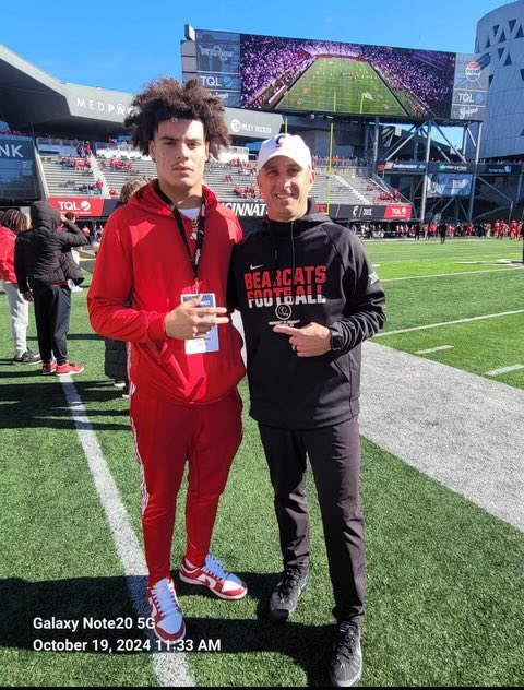 Princeton’s TE Landen Miree at UC/ASU today. I believe the junior has offers from both schools.
