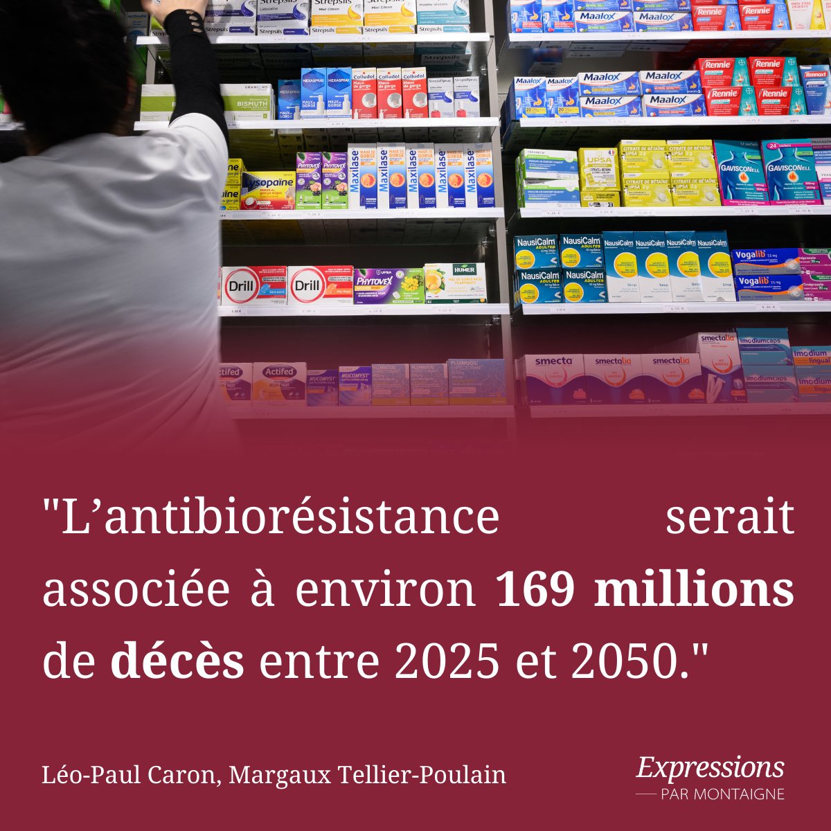 Institut Montaigne (@i_montaigne) on Twitter photo 💊Malgré le slogan bien connu “les antibiotiques, c’est pas automatique”, la surconsommation d’antibiotiques continue d’occasionner des milliers de victimes. Quels sont les causes de l’antibiorésistance ? Analyse de <a href="/MargauxTellier2/">Margaux Tellier-Poulain</a> et Léo-Paul Caron. 👉 bit.ly/4dQUecP 💊Malgré le slogan bien connu “les antibiotiques, c’est pas automatique”, la surconsommation d’antibiotiques continue d’occasionner des milliers de victimes. Quels sont les causes de l’antibiorésistance ? Analyse de <a href="/MargauxTellier2/">Margaux Tellier-Poulain</a> et Léo-Paul Caron. 👉 bit.ly/4dQUecP
