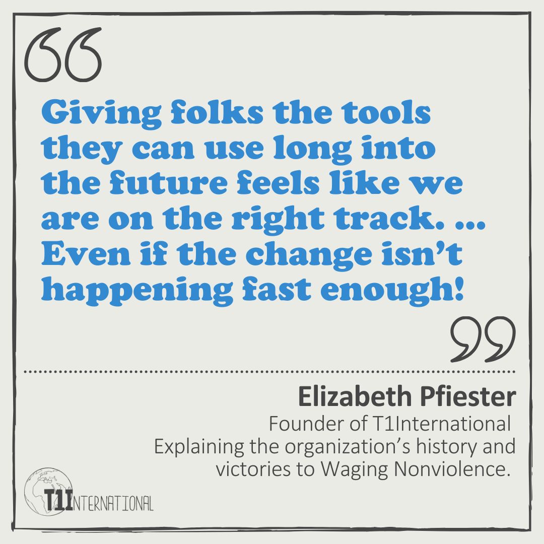 "T1International was born out of anger," said our founder Liz in a recent Waging Nonviolence article. Learn more about T1International's history and Liz's legacy here: wagingnonviolence.org/2024/10/diabet…

Help support T1International's World Diabetes Day fundraiser: t1international.com/fundraise/