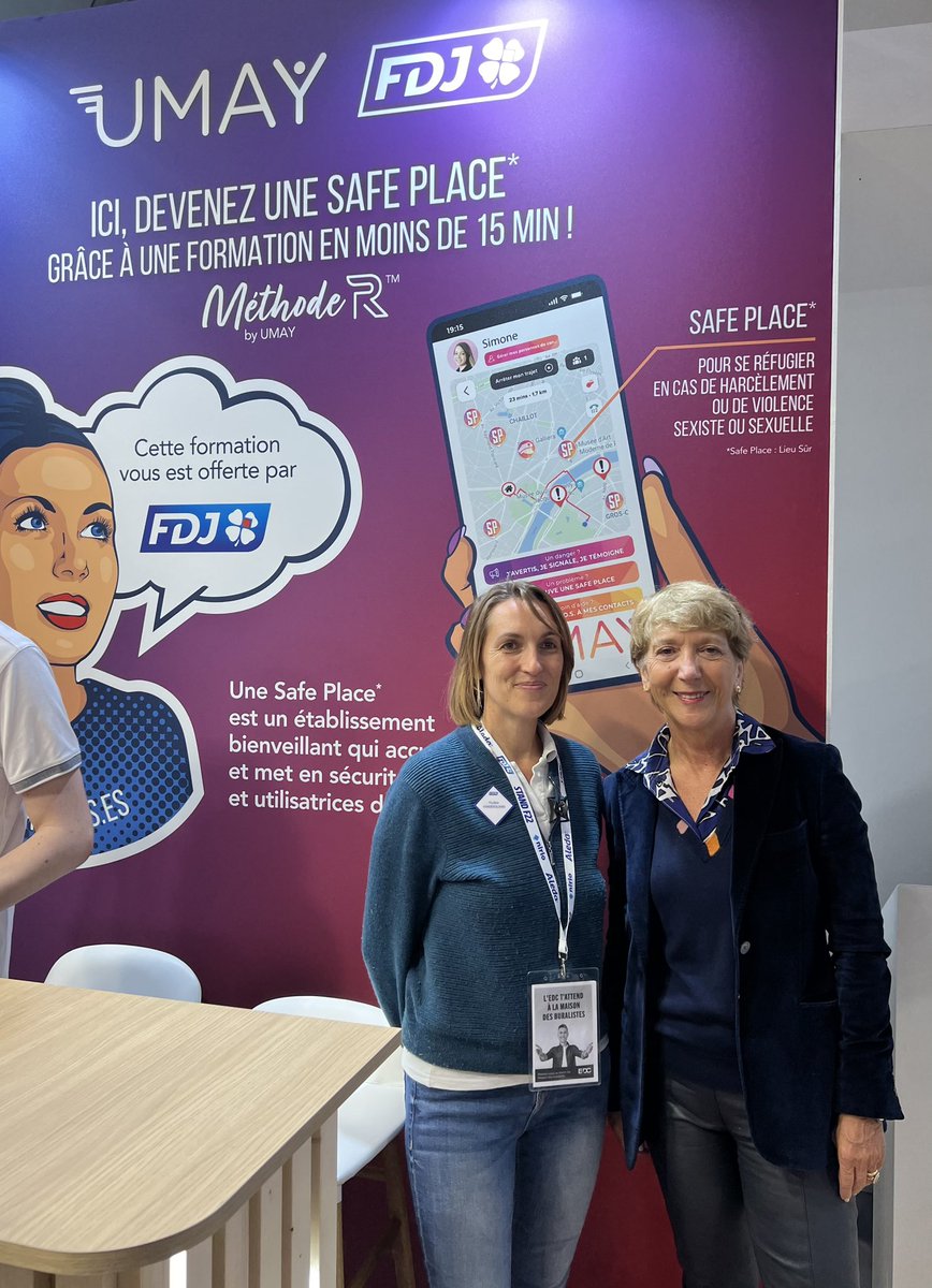 Ce week-end .@FDJ accueille sur son stand à #Losangexpo son partenaire.<a href="/Umay_app/">UMAY</a> qui propose aux #buralistes et #marchands de #presse de devenir des refuges pour toute personne se sentant menacée sur la voie publique