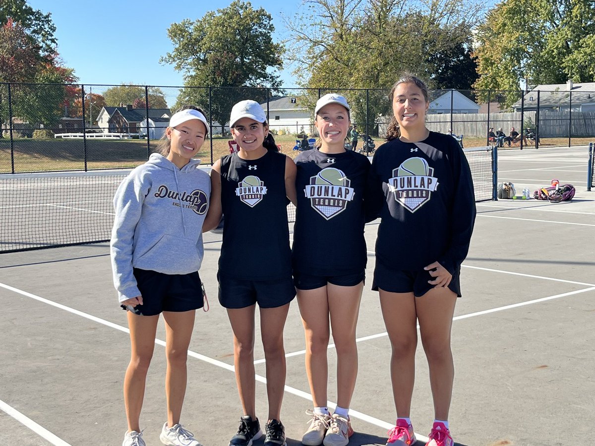 Dunlaptennis's tweet photo. All 🦅 final gives us a perfect score - 36pts
So proud of these girls for their hard work & dedication. High level tennis in the finals! #BringOnState #LetsGo
@KurtPegler @DunlapAthletics @DHS_Eagle @hoijim @icetimecleve @ClutchSportsIL https://t.co/cC8ZMVgJNj
