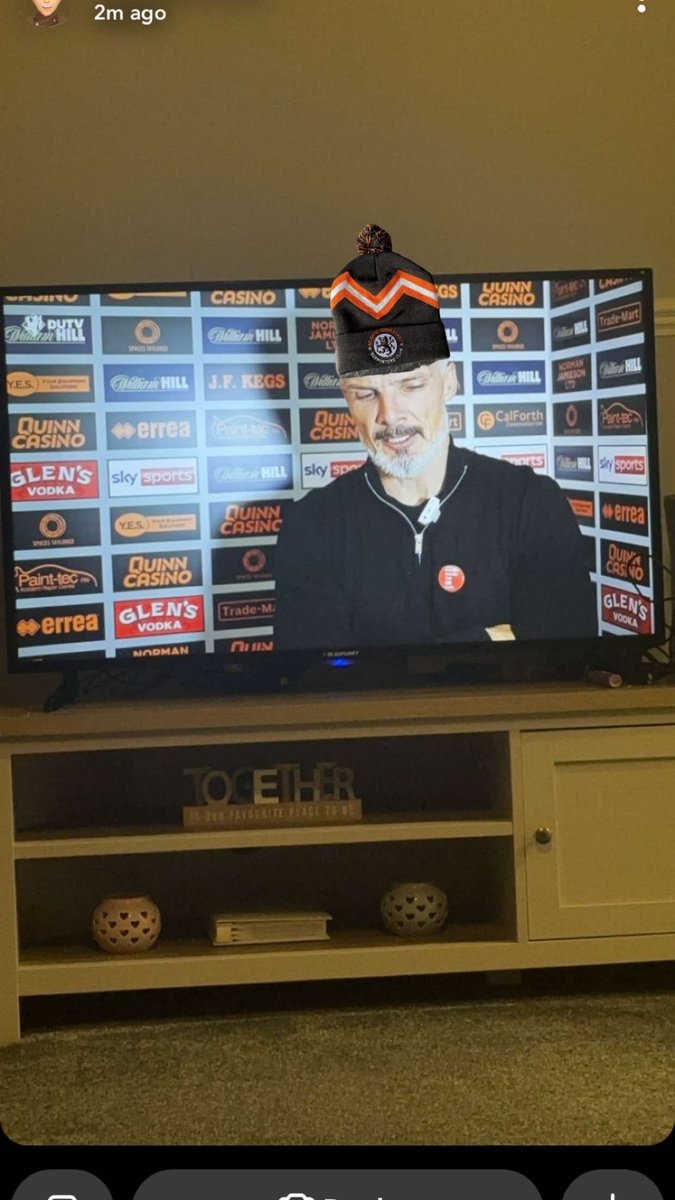 Jim Goodwin staying true to his word of wearing our tammies after the game, love it jim👋👍