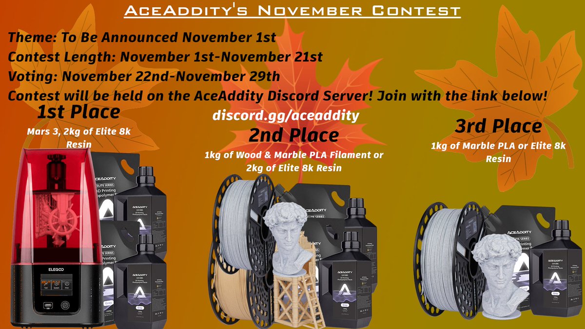 aceaddity's tweet photo. Good afternoon all! A little teaser for our upcoming contest happening on our @discord server! You can enter with the link below: https://t.co/pBKGVxisqw

#3DPrinting #MakerMovement #3DPrintingContest #MakerContest #3DChallenge #contest #aceaddity #woodPLA #woodworking https://t.co/EwGsgEYPIt