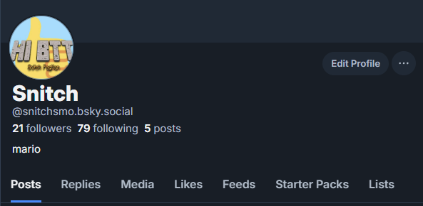 Bluesky account follow me