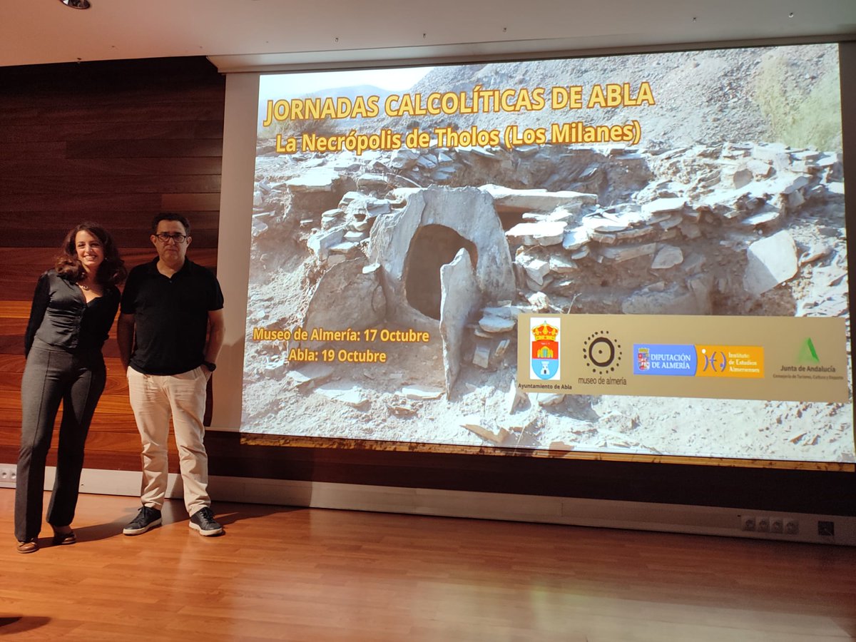 geaprehistoria's tweet photo. "Las prácticas funerarias en la necrópolis de Los Milanes (Abla): las primeras cremaciones del megalitismo peninsular", dentro de las Jornadas Calcolíticas de Abla organizadas por el @iea_dipalme
y el @AytoAbla

#megalitismo #megalithism https://t.co/7wFJLlYP8V