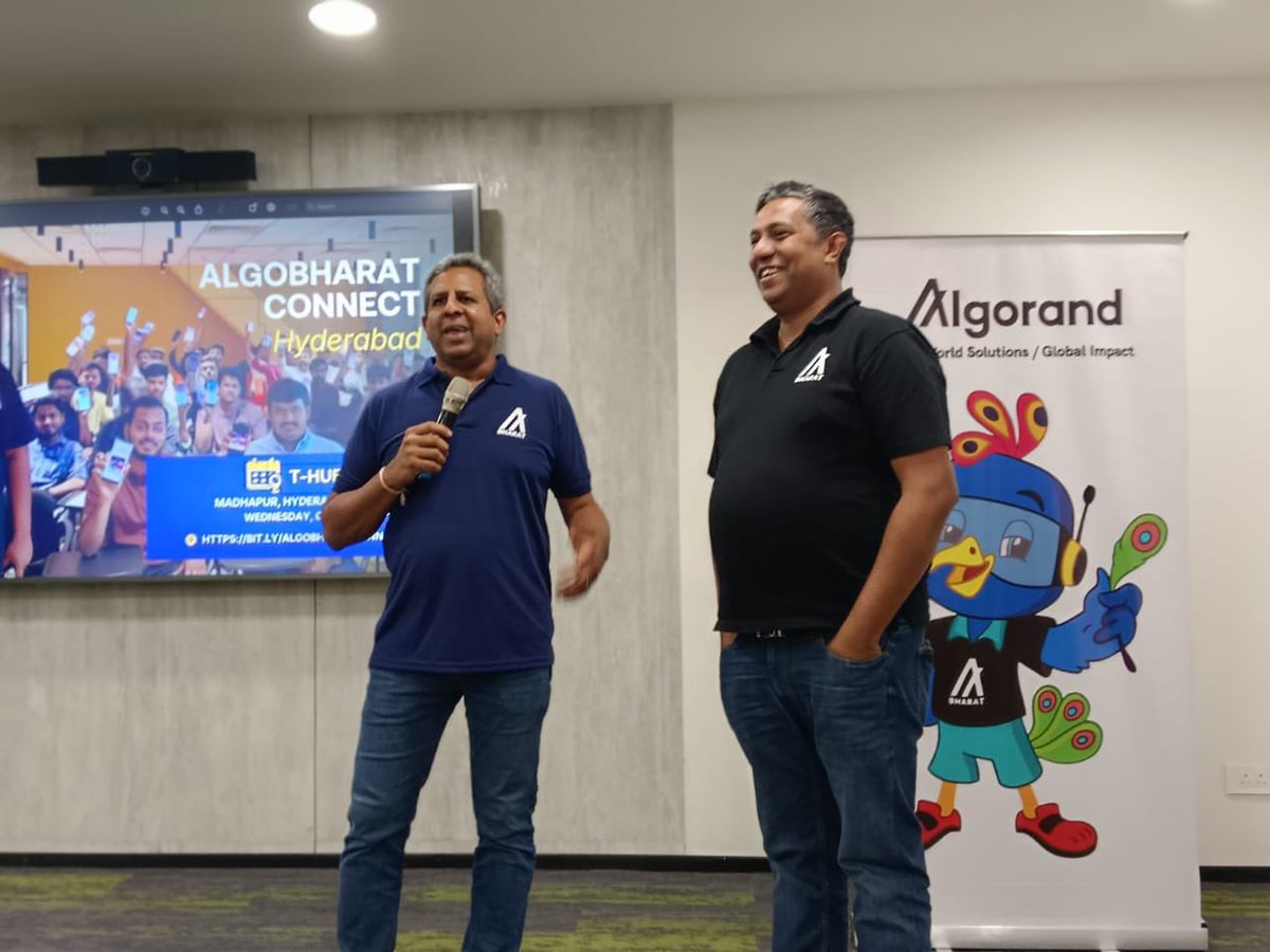 Algo_Bharat's tweet photo. Wrapping up an exciting few days with Hyderabad’s developer community and university faculty. First was AlgoBharat Connect at @THubHyd, the world’s largest tech incubator and home to the first ever @AlgoFoundation Startup Lab. We had a packed room of devs from nearly a dozen #Algorand Blockchain Clubs participating in our #Road2Impact Developer Track challenge, many who will be joining Team Algorand at DevCon next month. 

Next was the fourth in our series of Faculty Development Programs, two packed days of presentations and hands-on workshops hosted by one of India’s outstanding women’s engineering colleges, G. Narayanamma Institute of Technology and Science, @GnitsI. #Blockchain training for 50+ professors from across the region, preparing to educate the next generation of developers.

Learning, building, changing the world. It all comes together at the #Algorand India 🇮🇳 Summit on Dec 7 & 8 in Hyderabad. Registration opens next week. 🚀
