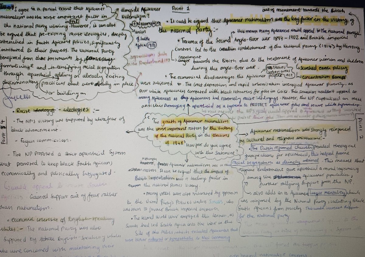 Remember seeing this on twitter. A #Historyteacher advising others to set the standards &amp; habits @ the start - when planning &amp; writing AO1 &amp; 2 #History essays. We have not looked back #ALevelHistory #Proudteacher #Extendedwriting #SouthAfrica
