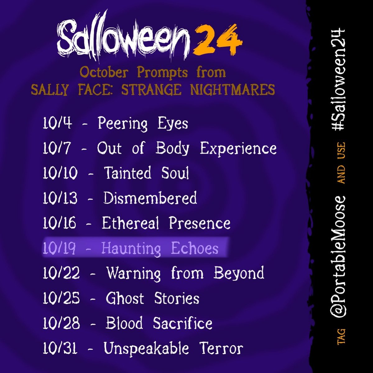 #salloween24 Haunting Echoes
#SallyFace