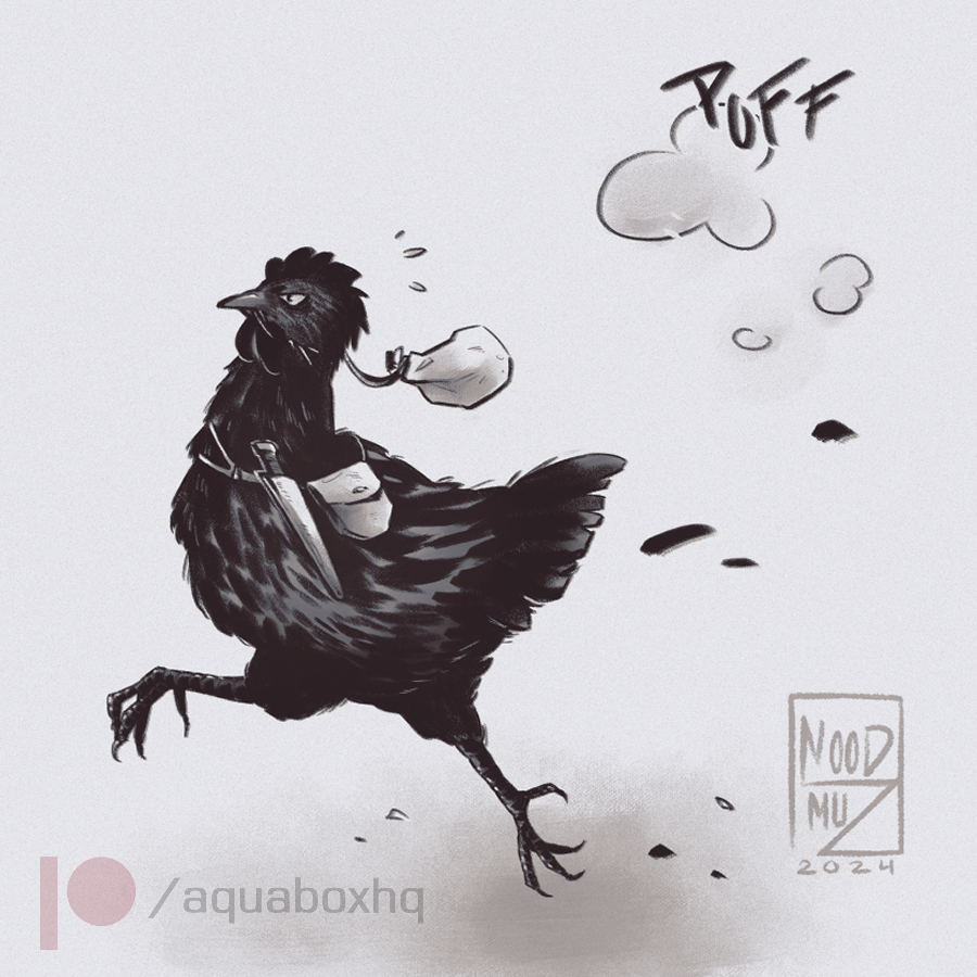 yamiz's tweet photo. #OCoctober: 19 - Polymorph!
What could be more of a hindrance to a thieving raid than being turned into a small (half) non-flying feathered creature. (If the magic hasn't already knocked him out first).
#BG3tav #DnD https://t.co/MXfkQFGAzN