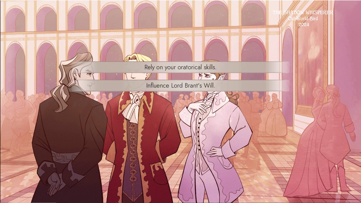 oldworldbird's tweet photo. And another pack of screenshots from our romance-horror visual novel The Shadow Whisperer, available on itch io. I drew all the backgrounds and character sprites for it :3 https://t.co/aqsuOfjMbg