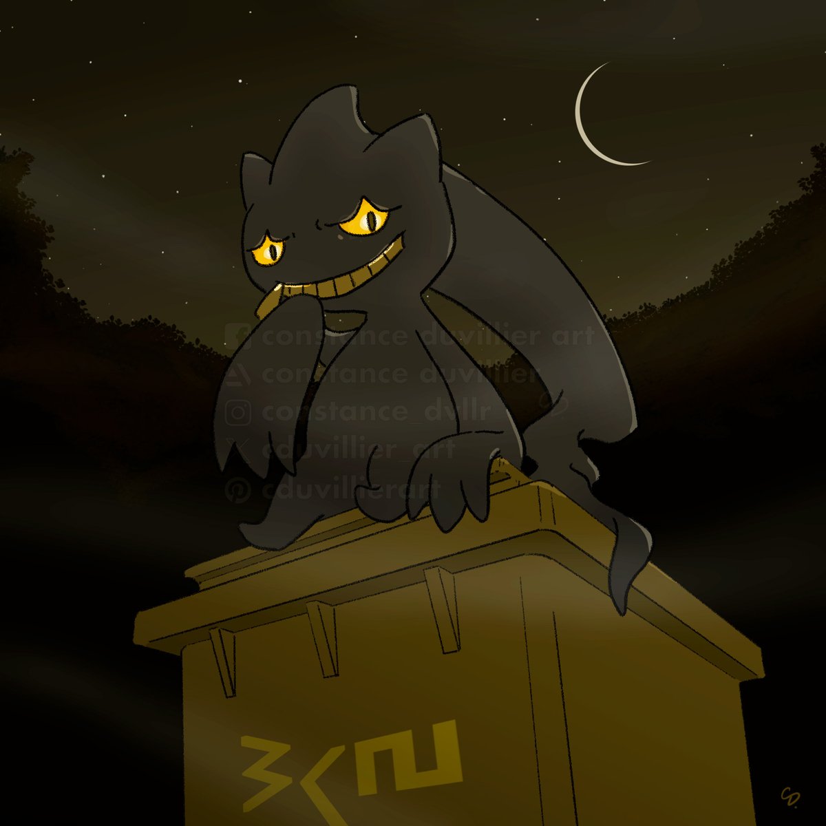 #halloween #halloween2024 #fanart #pokémonfanart #pokémon #banette #ジュペッタ #crescentmoon