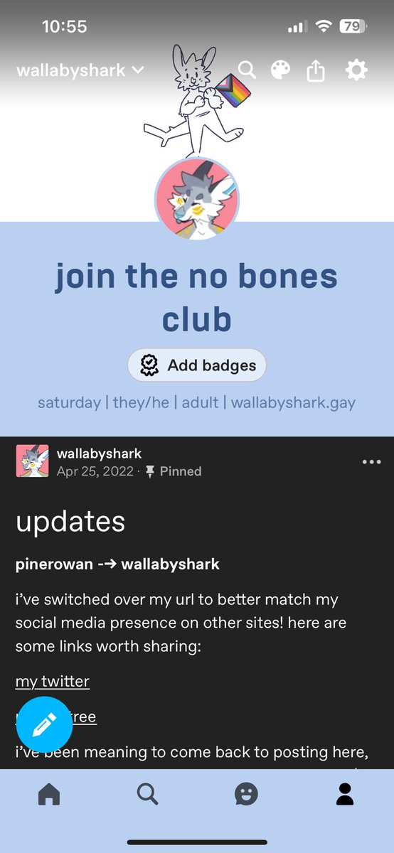 i realize i’ve been largely inactive, but i’ve been gaining followers over on that 🟦☁️🦋app and wanted to share this. 

just in case, yknow, anyone wants to keep up with my posting
