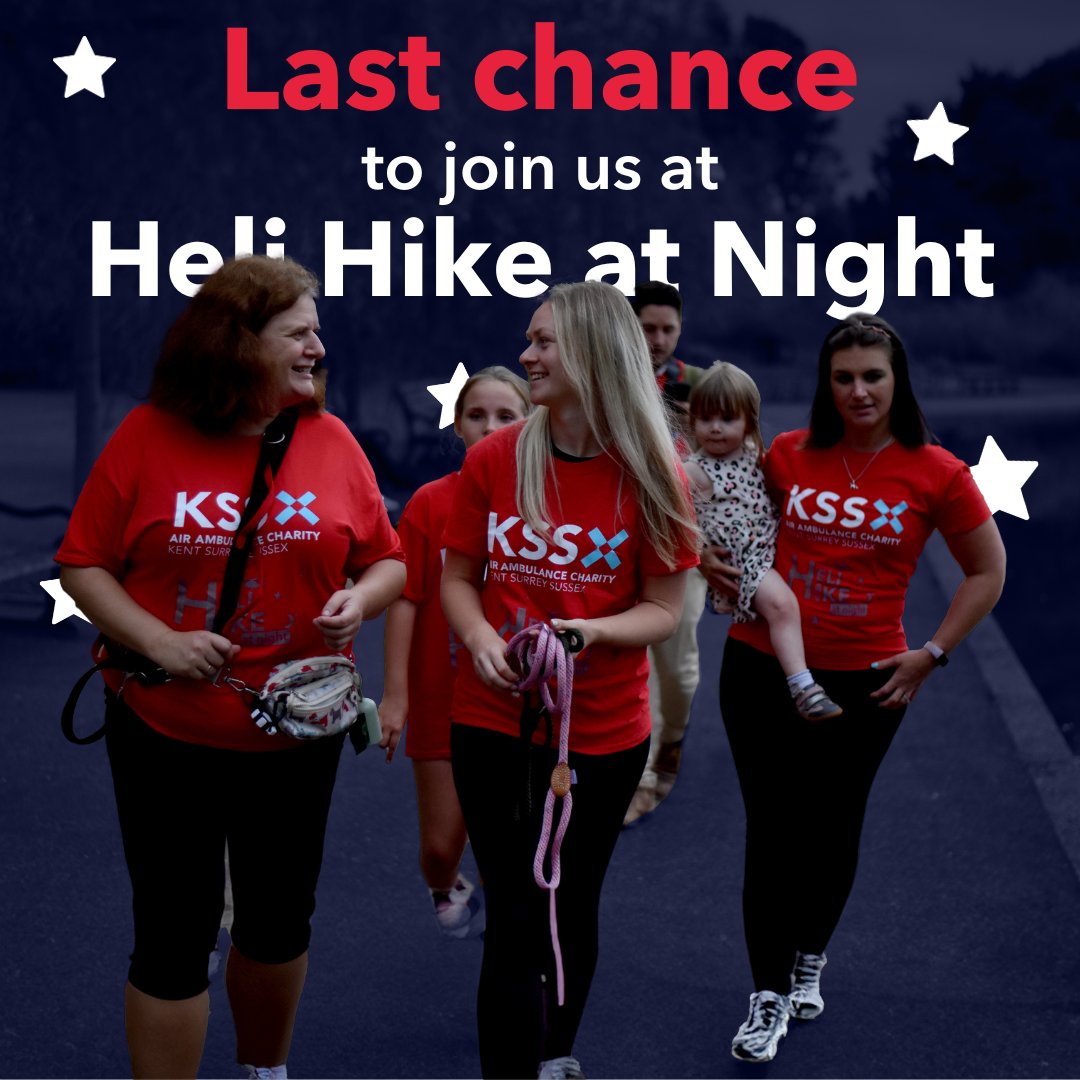 airambulancekss's tweet photo. Only one week to go until Heli Hike at Night!🌙

That means there's not much time left to sign up and join us for this fun and beautiful nighttime walk.

Don't delay, become a Heli Hike at Night hero today! Sign up at https://t.co/sYnE3t7V04 https://t.co/GKZ9lCZXFA