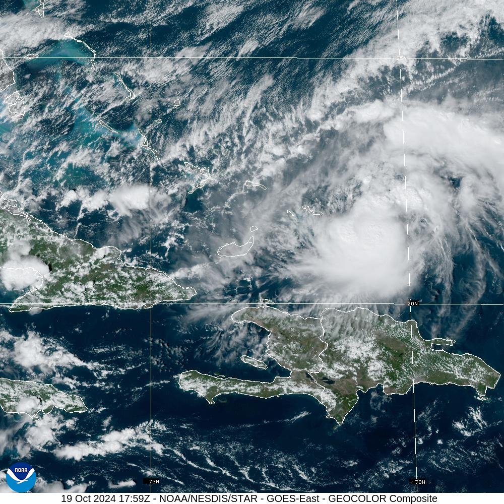 NHC_Atlantic's tweet photo. 2pm EDT Oct 19th -- A special advisory has been issued upgrading #Oscar to a #hurricane with sustained winds of 80 mph with an updated intensity forecast.

Hurricane Warnings are now in effect for the Turks and Caicos Islands & the Southeast Bahamas.