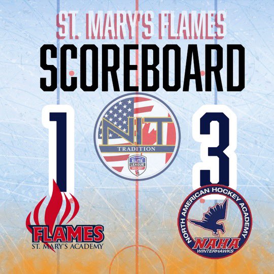 🔥Flames🔥 take a tough loss in the dying minutes of today’s game (plus an empty net)… on to the next one! #smaprepflames #nittraditiontournament

🚨J Pelland 📢Shorthanded!

🛑K Robinson Prefontaine