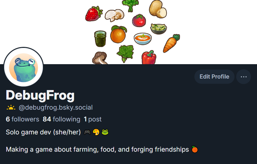 debugfrog's tweet photo. In other news - I'm setting up in the other place! Feel free to join me there for updates, gifs and critters if bsky is your thing! https://t.co/ZLydysqbaK