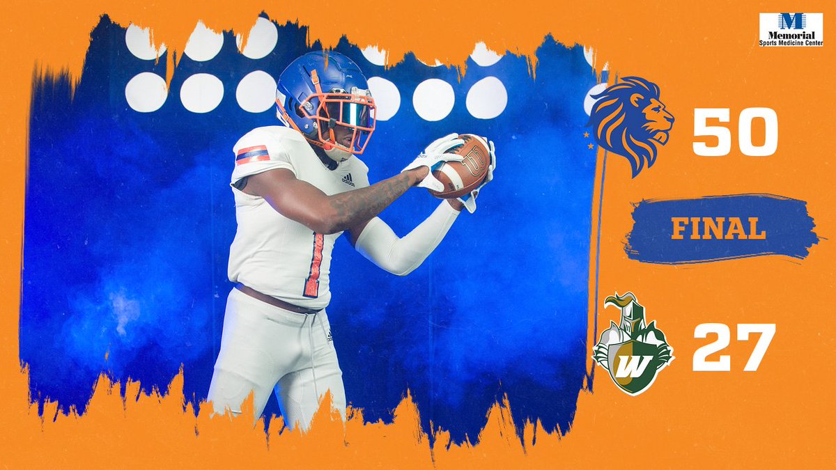 GoFmuLions's tweet photo. FINAL | 

@FMULionsFB 50
@WebberAthletics 27

FMU Lions have a record day in Babson Park as they ruin Homecoming for Webber with a massive 50-17 victory over the Warriors! 🦁🏈

@flmemorialuniv
 
#fmu #Lions #hbcu #football #hbcufootball #FloridaMemorialUniversity #itsourtime ⏲️ https://t.co/dQOA5lgW8H